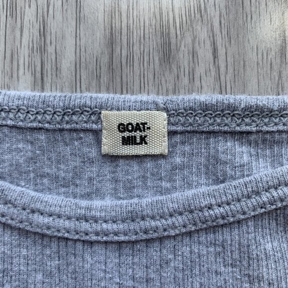 Goat Milk NYC Brand, Organic Cotton Ribbed Bodysuit, Tank Onesie, 0-3 months - Picture 2 of 4